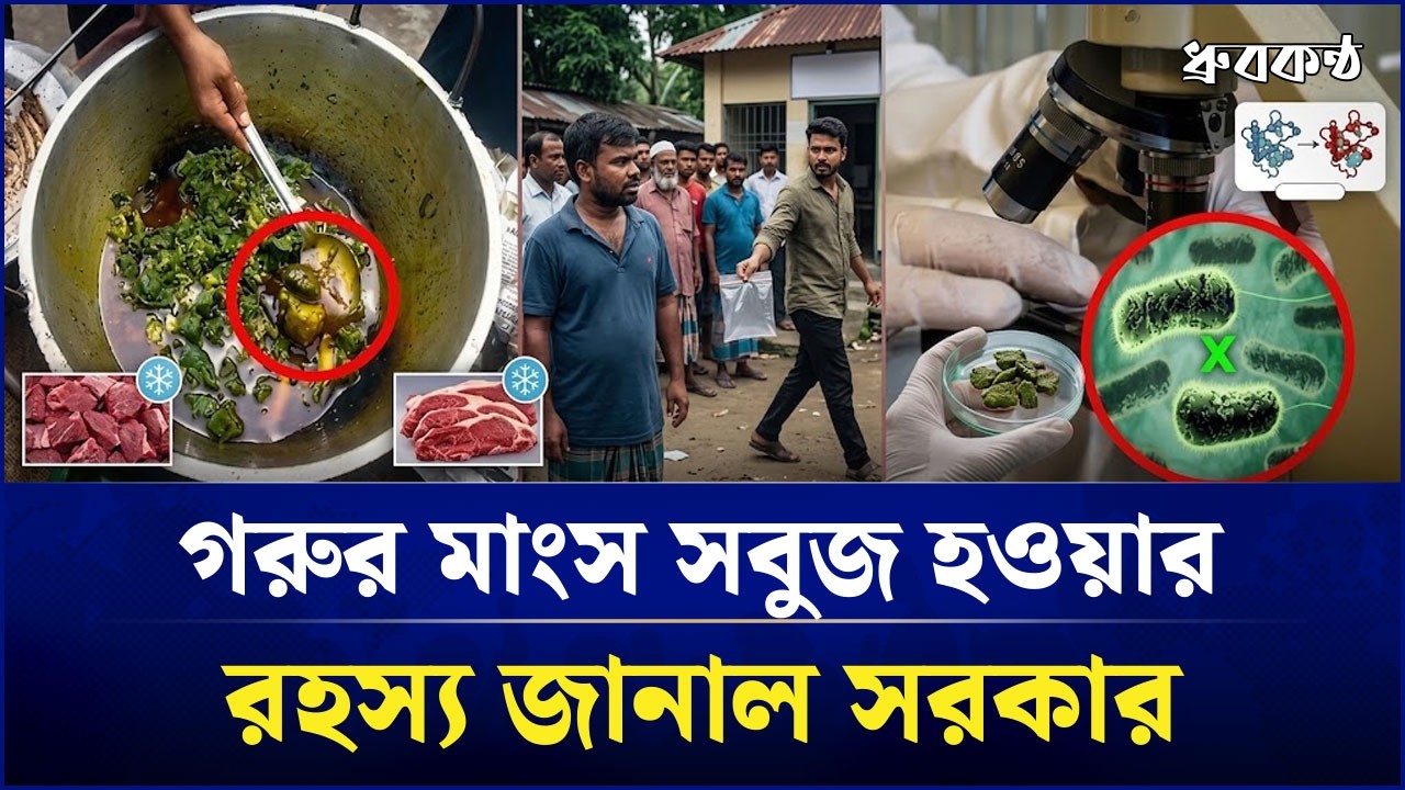 গরুর মাংস সবুজ হওয়ার রহস্য জানাল সরকার!